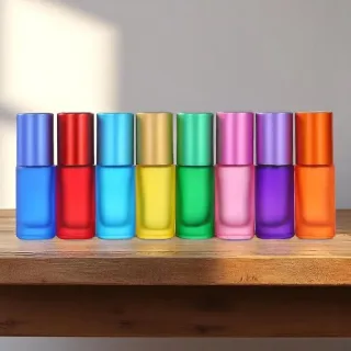 DIY Roller | Mat Glas | 5 ML Roll-on | Diverse kleuren Set van 8 rollers (5ml)