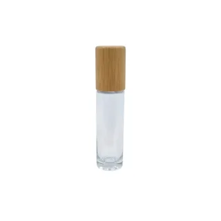 DIY Roller | Helder Glas | 10 ML | Houtnerf aromaroller van Natuurzuiver