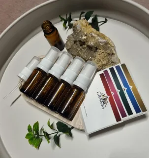 Sprayflesjes set van 5 | leeg 10ml Set van 5 minisprays + Gekleurde etiketten