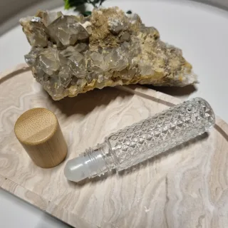 DIY Roller | Reliëf Glas | 10 ML | Houtnerf aromaroller van Natuurzuiver